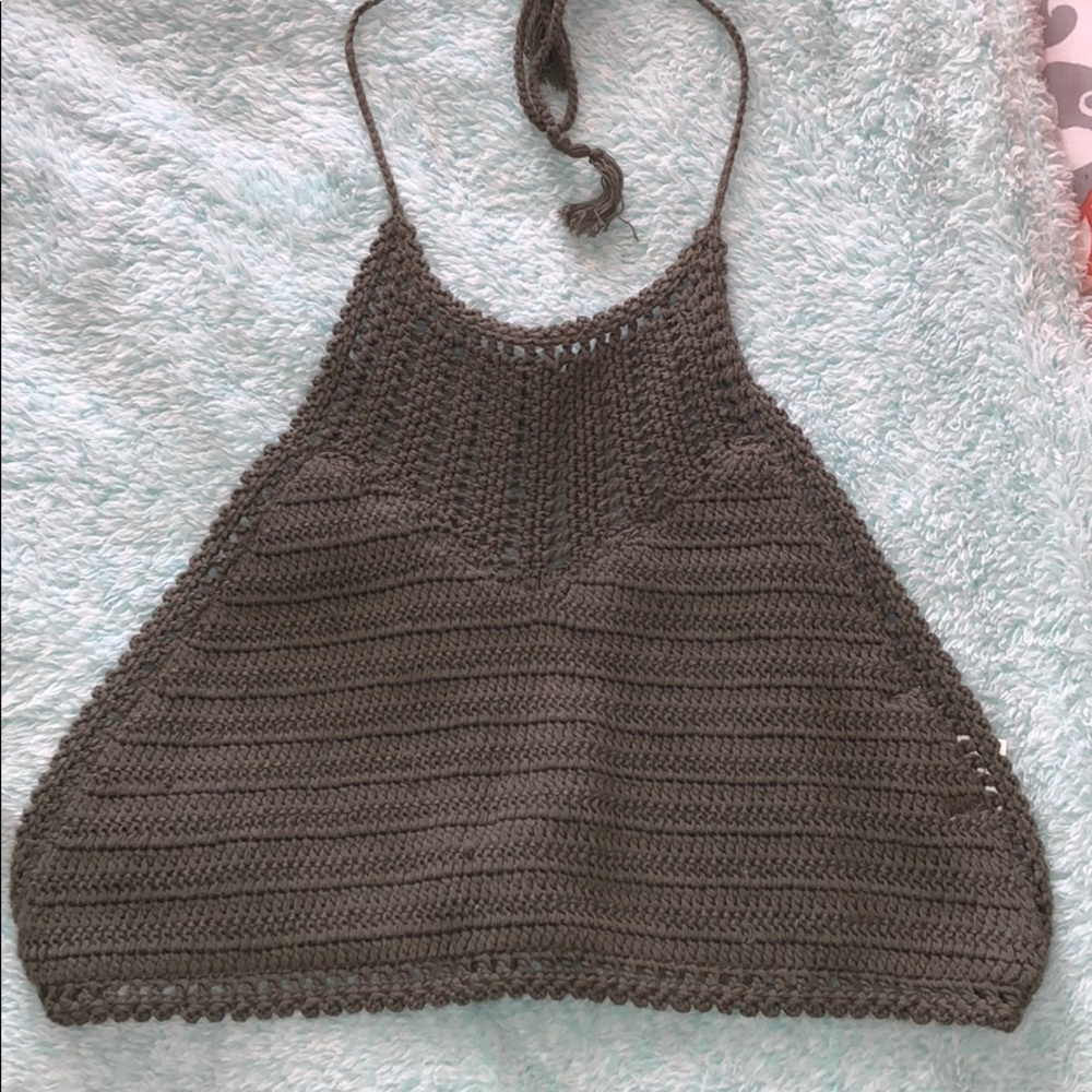 Crocheted crop top